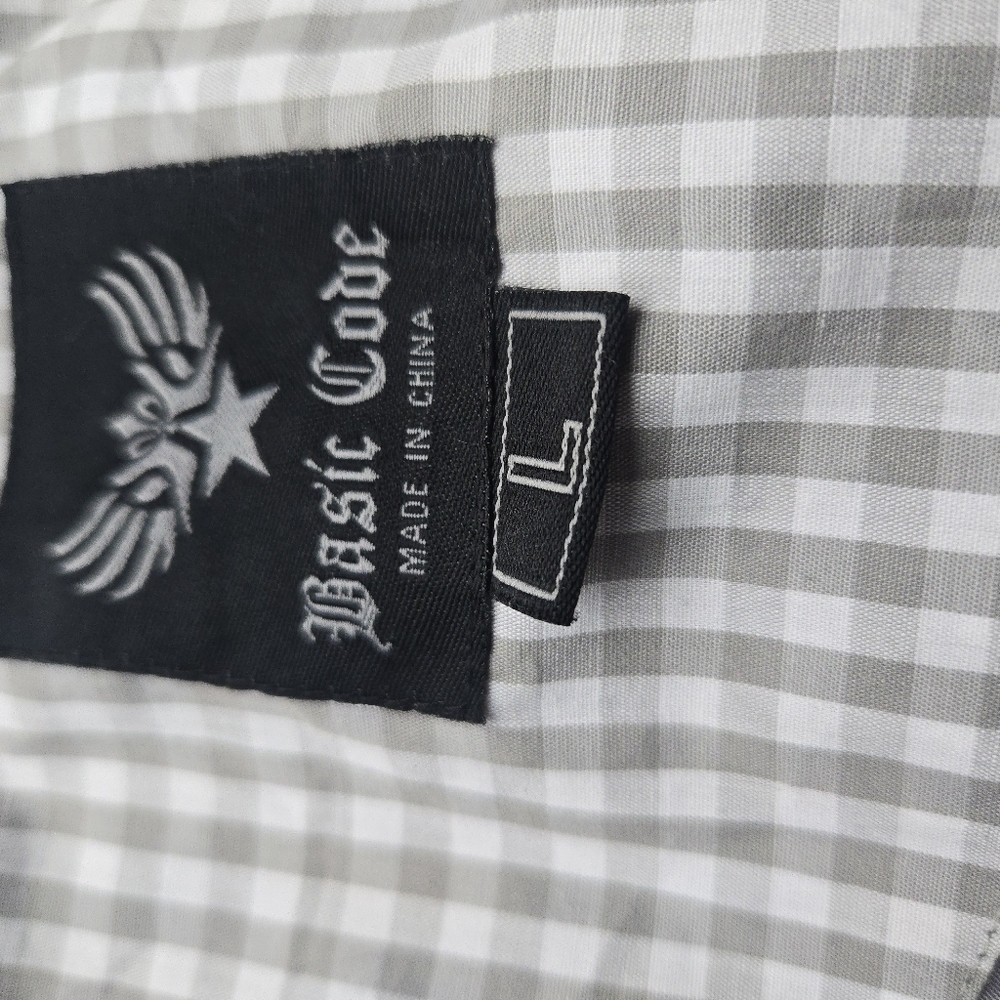 Basic Code Men's Lightweight Check Zip-Up Jacket … - image 6